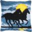 Cuscino: Cavalli al chiaro di luna