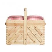 Portalavoro in legno di caucciù chiaro