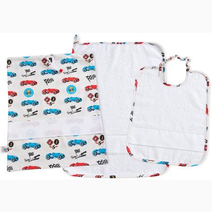 Set Asilo - Macchine da corsa - Bianco