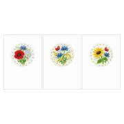 Biglietti di auguri: Fiori di campo - Set di 3