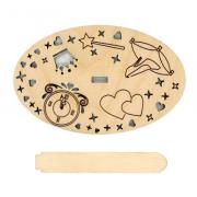 Supporto per ricamo finito 11 cm - Cenerentola