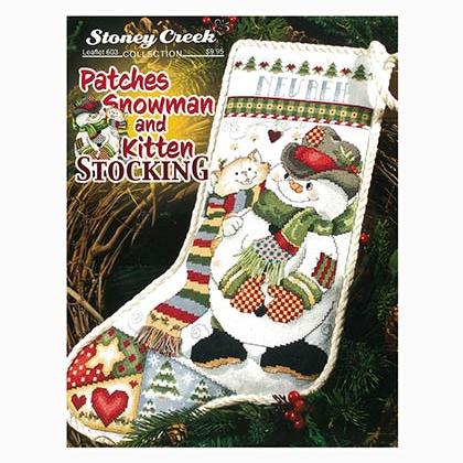 Patches Snowman And Kitten Stocking
