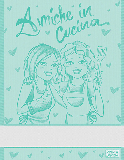 Asciugapiatti - Amiche in Cucina - Verde mare
