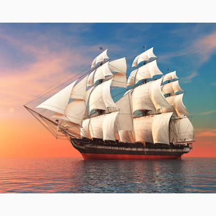 Ship in the sea