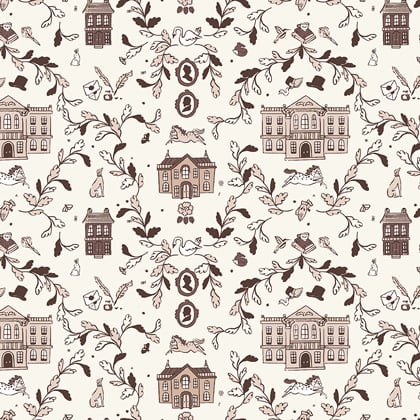 Orgoglio e pregiudizio - Pemberley Crema 45x110cm.