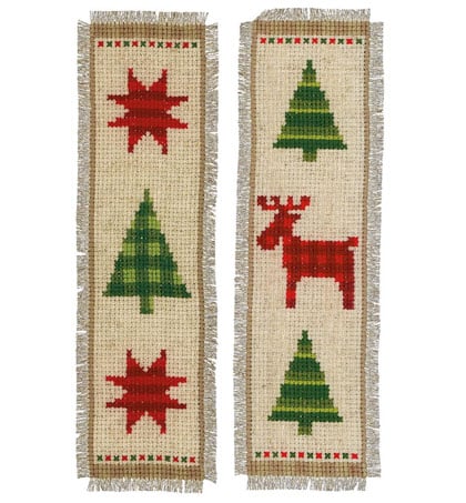 Segnalibro - Alberi di Natale a scacchiera (2)