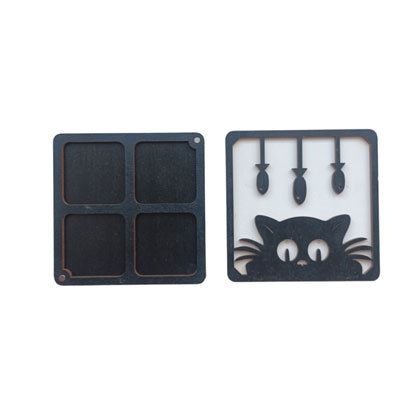 Astuccio di legno - Gatto