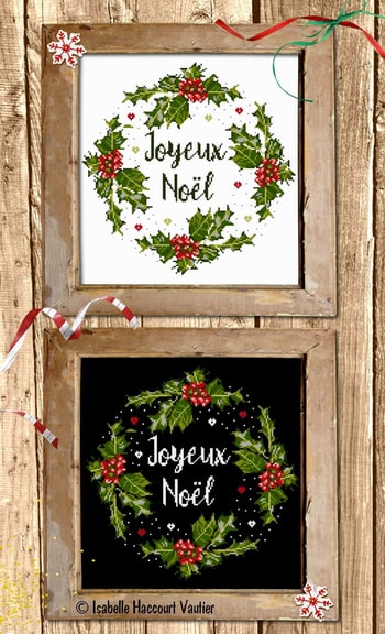 Couronne Houx Joyeux Noël