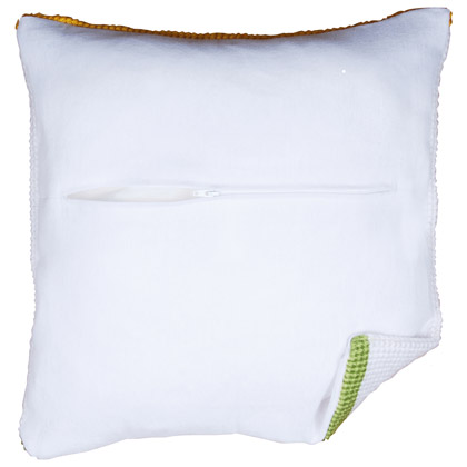 Dorso cuscino con zip - Bianco