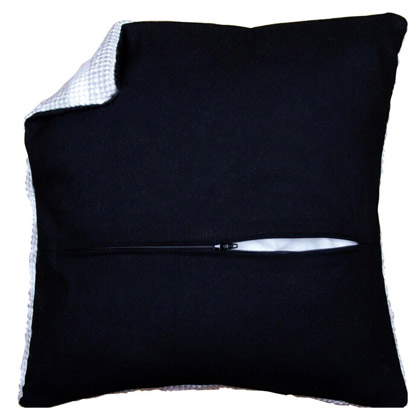 Dorso cuscino con zip - Nero