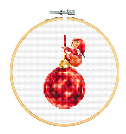Elf with Christmas ball