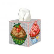Cover per scatola di fazzoletti Cupcakes