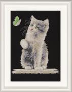 Cat with Butterfly - Nero