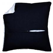 Dorso cuscino con zip - Nero