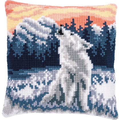 Cuscino - Lupo in inverno
