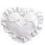 Cuscino portafedi nuziali - Cuore - Bianco