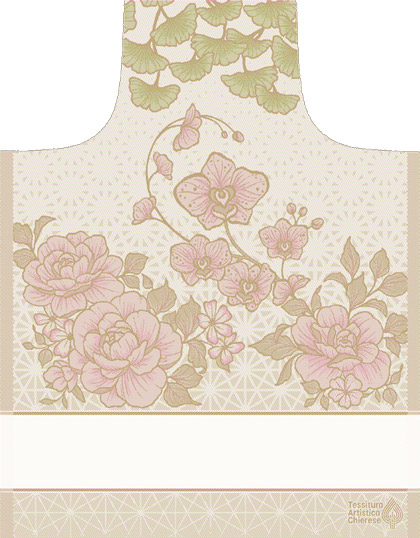 Grembiule - Sakura - Sfumato rosa-verde