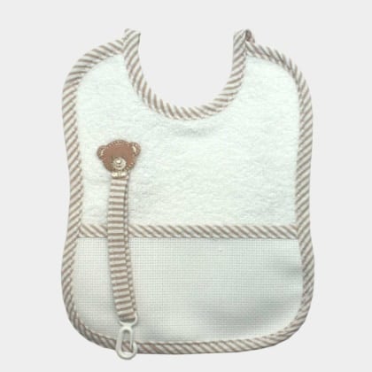 Bavaglino portaciuccio - Orsacchiotto - Beige