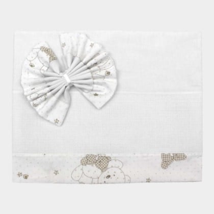 Coordinato Culla - Orsetti Lurex - Bianco (2pz)