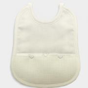Bavaglino con cuoricini - Beige