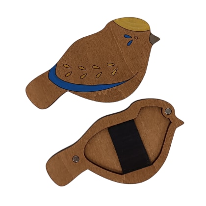 Porta-aghi - Uccellino - Blu