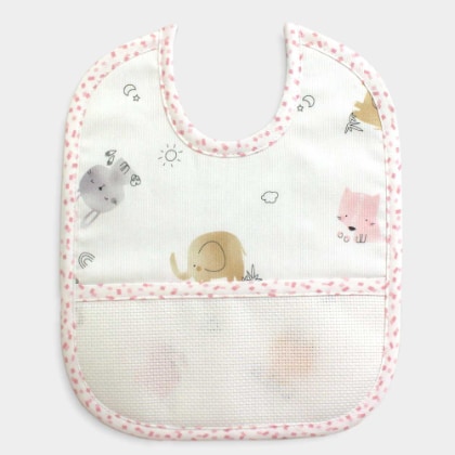Bavaglino - Animaletti - Rosa