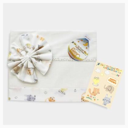 Coordinato Culla - Animaletti - Crema (2pz)