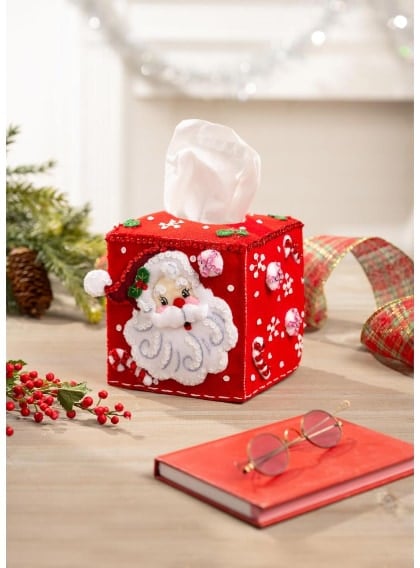 Jolly St. Nick - Kit di feltro per portafazzoletti