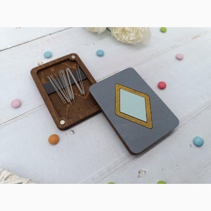 Porta-aghi - Rombo - Turchese