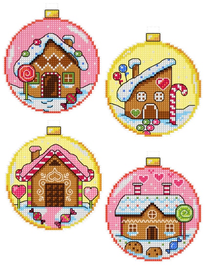 Gingerbread Houses Baubles (4)
