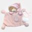 Orsetto doudou con Bavaglino decorativo da Ricamare - Rosa