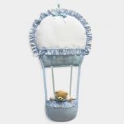 Fiocco Nascita Mongolfiera - Azzurro