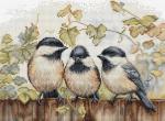Chickadees On The Fence