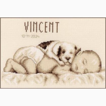 Baby con cagnolino