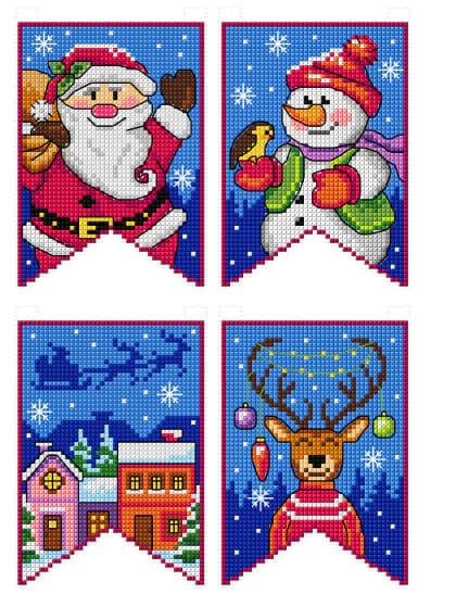 Bandiere di Natale - Blu (4)