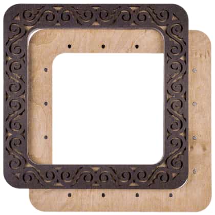 Telaio da ricamo con magneti 14x14 cm - Scuro