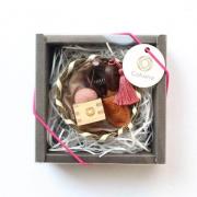 Mini forbici Seki e mini puntaspilli Masu - Rosa