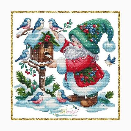 Christmas Father And Birds