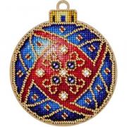 Palla di Natale - Blu-Rosso