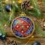Palla di Natale - Blu-Rosso