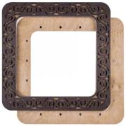 Telaio da ricamo con magneti 19x19 cm - Scuro