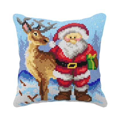 Cuscino - Babbo Natale e la Renna