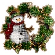 Ghirlanda con pupazzo di neve