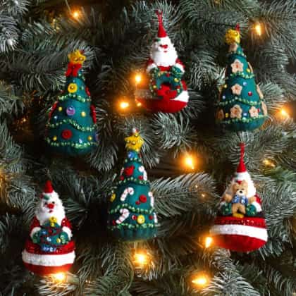 Kit decorazioni in feltro - Tesori dell\'albero di Babbo Natale
