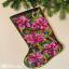 Pink Poinsettia Christmas Stocking