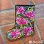 Pink Poinsettia Christmas Stocking