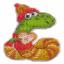Snake with a heart - Magnete