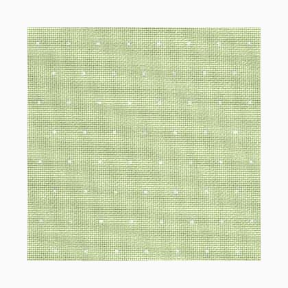 Lugana Evenweave 25ct. - Mini Dots - Verde / Bianco