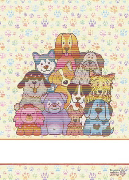 Asciugapiatti - Wooff - Orme colorate