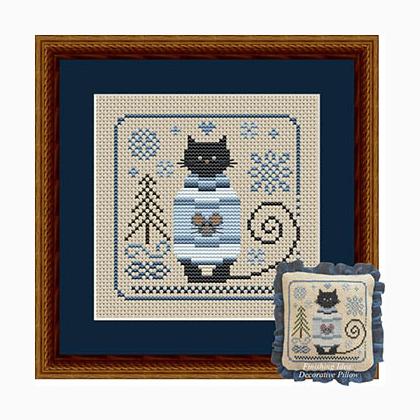 Cat In A Cozy Blue Sweater